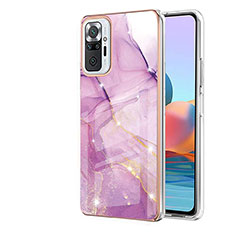 Funda Silicona Gel Goma Patron de Moda Carcasa Y05B para Xiaomi Redmi Note 10 Pro Max Purpura Claro