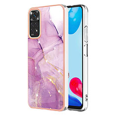 Funda Silicona Gel Goma Patron de Moda Carcasa Y05B para Xiaomi Redmi Note 11 4G (2022) Purpura Claro