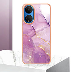 Funda Silicona Gel Goma Patron de Moda Carcasa Y06B para Huawei Honor X7 Purpura Claro