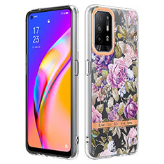 Funda Silicona Gel Goma Patron de Moda Carcasa Y06B para Oppo A95 5G Purpura Claro