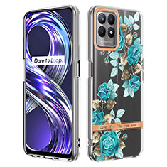 Funda Silicona Gel Goma Patron de Moda Carcasa Y06B para Realme 8i Cian