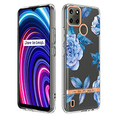 Funda Silicona Gel Goma Patron de Moda Carcasa Y06B para Realme C21Y Azul