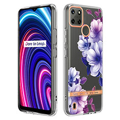 Funda Silicona Gel Goma Patron de Moda Carcasa Y06B para Realme C25Y Morado