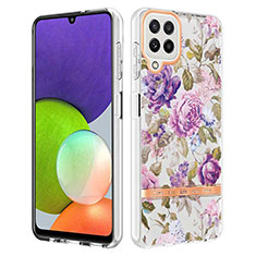 Funda Silicona Gel Goma Patron de Moda Carcasa Y06B para Samsung Galaxy A22 4G Purpura Claro