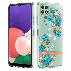 Funda Silicona Gel Goma Patron de Moda Carcasa Y06B para Samsung Galaxy A22 5G Cian