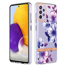 Funda Silicona Gel Goma Patron de Moda Carcasa Y06B para Samsung Galaxy A72 5G Morado