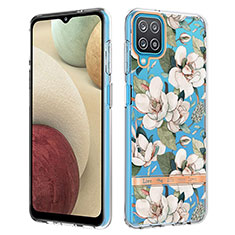 Funda Silicona Gel Goma Patron de Moda Carcasa Y06B para Samsung Galaxy M12 Blanco