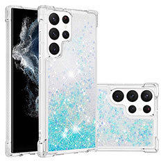 Funda Silicona Gel Goma Patron de Moda Carcasa Y06B para Samsung Galaxy S22 Ultra 5G Cian