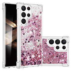 Funda Silicona Gel Goma Patron de Moda Carcasa Y06B para Samsung Galaxy S24 Ultra 5G Oro Rosa