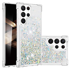 Funda Silicona Gel Goma Patron de Moda Carcasa Y06B para Samsung Galaxy S24 Ultra 5G Plata