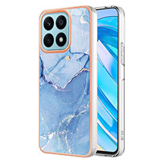 Funda Silicona Gel Goma Patron de Moda Carcasa Y07B para Huawei Honor X8a 4G Azul