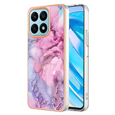 Funda Silicona Gel Goma Patron de Moda Carcasa Y07B para Huawei Honor X8a 4G Purpura Claro