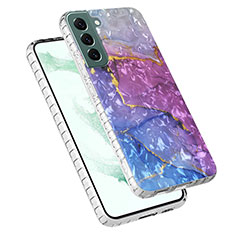 Funda Silicona Gel Goma Patron de Moda Carcasa Y07B para Samsung Galaxy S21 Plus 5G Morado