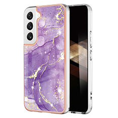 Funda Silicona Gel Goma Patron de Moda Carcasa Y11B para Samsung Galaxy S24 Plus 5G Morado