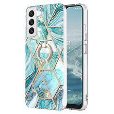 Funda Silicona Gel Goma Patron de Moda Carcasa Y13B para Samsung Galaxy S21 5G Cian