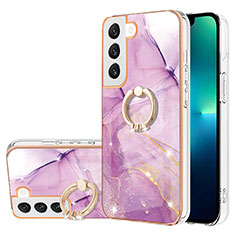 Funda Silicona Gel Goma Patron de Moda Carcasa Y16B para Samsung Galaxy S21 Plus 5G Purpura Claro