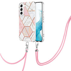 Funda Silicona Gel Goma Patron de Moda Carcasa Y18B para Samsung Galaxy S21 Plus 5G Rosa