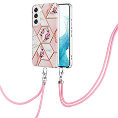 Funda Silicona Gel Goma Patron de Moda Carcasa Y19B para Samsung Galaxy S22 Plus 5G Rosa