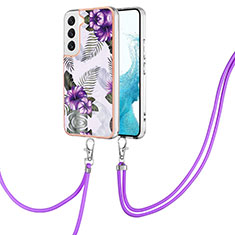 Funda Silicona Gel Goma Patron de Moda Carcasa Y20B para Samsung Galaxy S21 FE 5G Morado