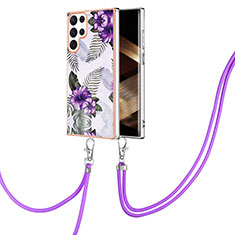 Funda Silicona Gel Goma Patron de Moda Carcasa Y20B para Samsung Galaxy S24 Ultra 5G Morado