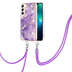 Funda Silicona Gel Goma Patron de Moda Carcasa Y21B para Samsung Galaxy S21 5G Morado