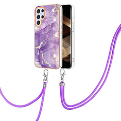 Funda Silicona Gel Goma Patron de Moda Carcasa Y21B para Samsung Galaxy S24 Ultra 5G Morado