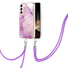 Funda Silicona Gel Goma Patron de Moda Carcasa Y21B para Samsung Galaxy S25 5G Purpura Claro