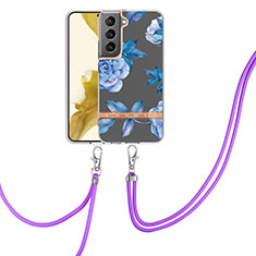 Funda Silicona Gel Goma Patron de Moda Carcasa Y22B para Samsung Galaxy S21 5G Azul