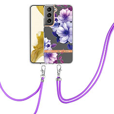 Funda Silicona Gel Goma Patron de Moda Carcasa Y22B para Samsung Galaxy S23 Plus 5G Morado