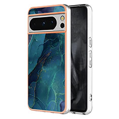 Funda Silicona Gel Goma Patron de Moda Carcasa YB1 para Google Pixel 8 Pro 5G Verde