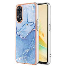 Funda Silicona Gel Goma Patron de Moda Carcasa YB1 para Oppo Reno8 T 4G Azul