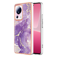 Funda Silicona Gel Goma Patron de Moda Carcasa YB1 para Xiaomi Civi 2 5G Morado