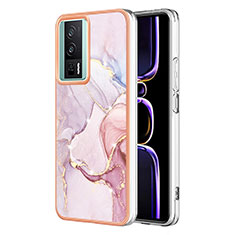 Funda Silicona Gel Goma Patron de Moda Carcasa YB1 para Xiaomi Poco F5 Pro 5G Rosa