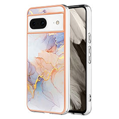 Funda Silicona Gel Goma Patron de Moda Carcasa YB3 para Google Pixel 8 5G Purpura Claro