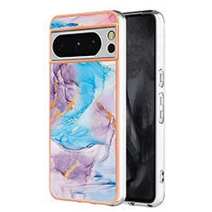 Funda Silicona Gel Goma Patron de Moda Carcasa YB3 para Google Pixel 8 Pro 5G Azul