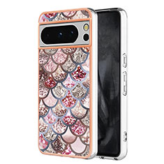 Funda Silicona Gel Goma Patron de Moda Carcasa YB3 para Google Pixel 8 Pro 5G Marron