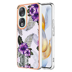 Funda Silicona Gel Goma Patron de Moda Carcasa YB3 para Huawei Honor 90 5G Morado