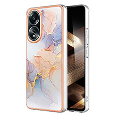 Funda Silicona Gel Goma Patron de Moda Carcasa YB3 para Oppo A18 Purpura Claro