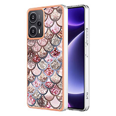 Funda Silicona Gel Goma Patron de Moda Carcasa YB3 para Xiaomi Poco F5 5G Marron