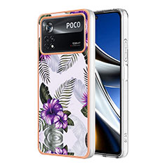 Funda Silicona Gel Goma Patron de Moda Carcasa YB3 para Xiaomi Poco X4 Pro 5G Morado