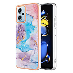 Funda Silicona Gel Goma Patron de Moda Carcasa YB3 para Xiaomi Redmi Note 11T Pro 5G Azul