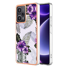 Funda Silicona Gel Goma Patron de Moda Carcasa YB3 para Xiaomi Redmi Note 12 Turbo 5G Morado