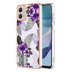 Funda Silicona Gel Goma Patron de Moda Carcasa YB4 para Motorola Moto G53y 5G Morado