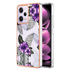 Funda Silicona Gel Goma Patron de Moda Carcasa YB4 para Xiaomi Redmi Note 12 Pro 5G Morado