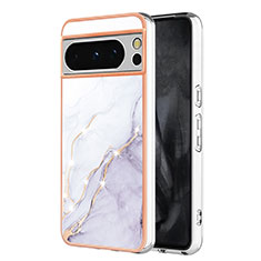 Funda Silicona Gel Goma Patron de Moda Carcasa YB5 para Google Pixel 8 Pro 5G Blanco