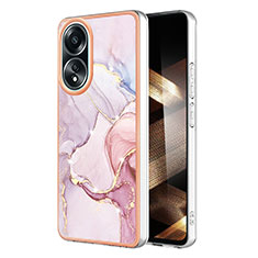 Funda Silicona Gel Goma Patron de Moda Carcasa YB5 para Oppo A18 Rosa