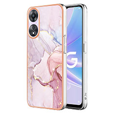 Funda Silicona Gel Goma Patron de Moda Carcasa YB5 para Oppo A58 5G Rosa