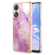 Funda Silicona Gel Goma Patron de Moda Carcasa YB5 para Oppo A78 5G Purpura Claro