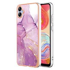 Funda Silicona Gel Goma Patron de Moda Carcasa YB5 para Samsung Galaxy A04E Purpura Claro