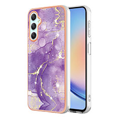 Funda Silicona Gel Goma Patron de Moda Carcasa YB5 para Samsung Galaxy A24 4G Morado